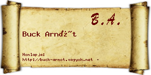 Buck Arnót névjegykártya